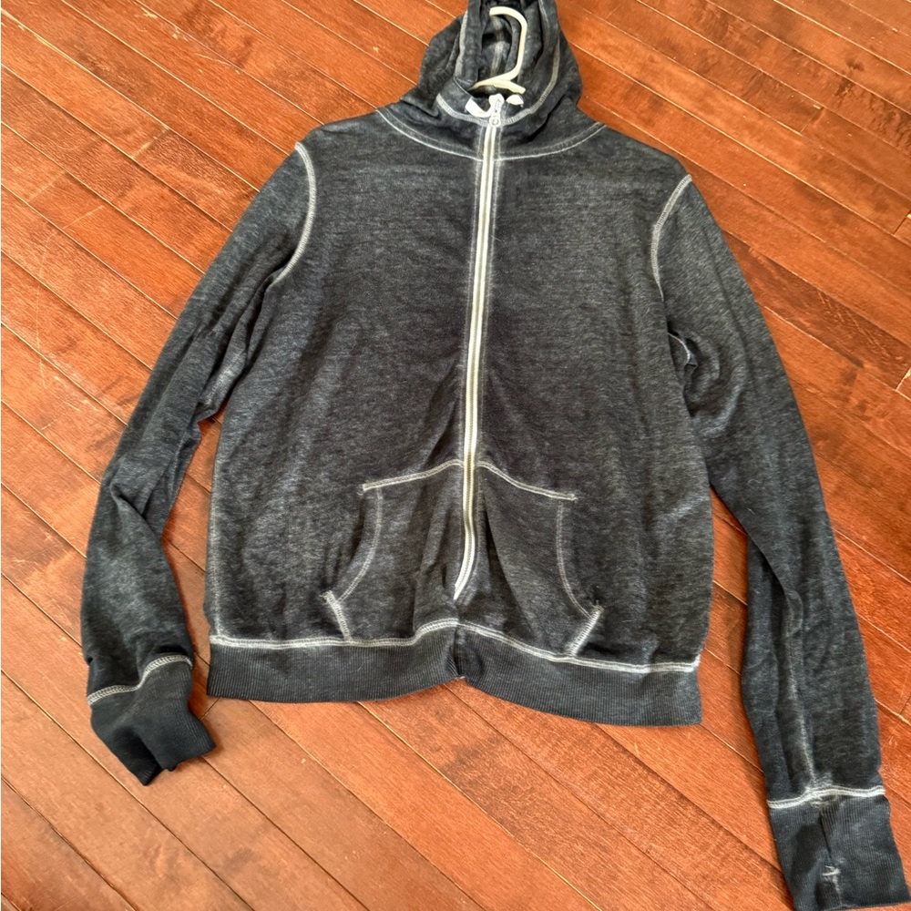 Gray Zip-Up Hoodie